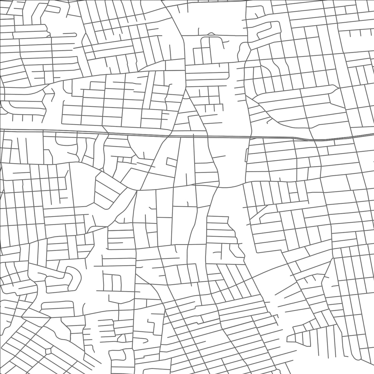 ROAD MAP OF BALDWIN, NEW YORK BY MAPBAKES