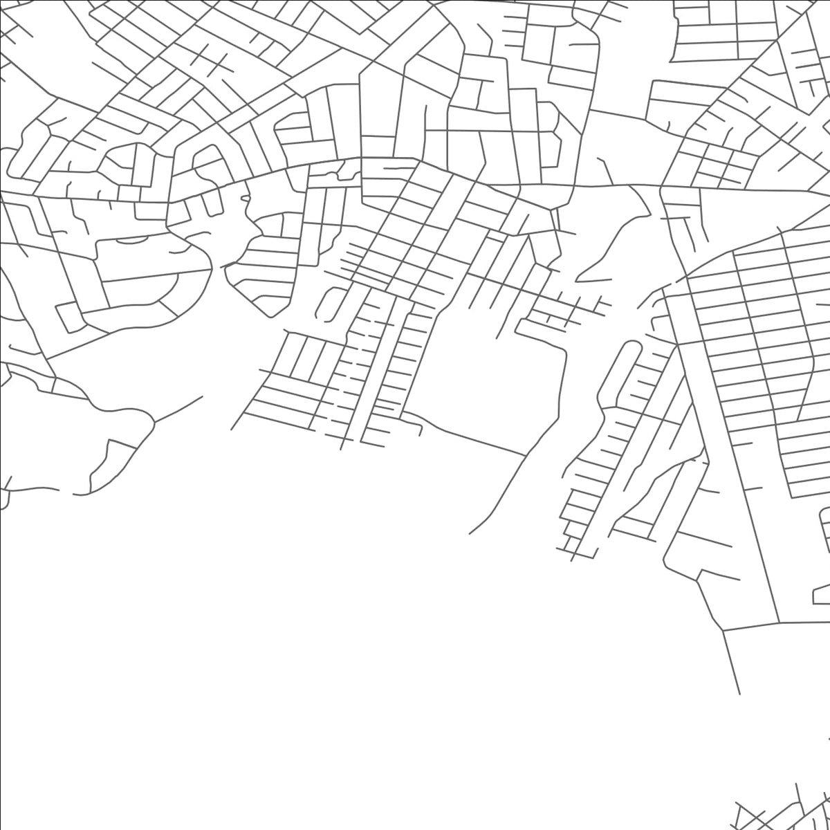 ROAD MAP OF BAY PARK, NEW YORK BY MAPBAKES