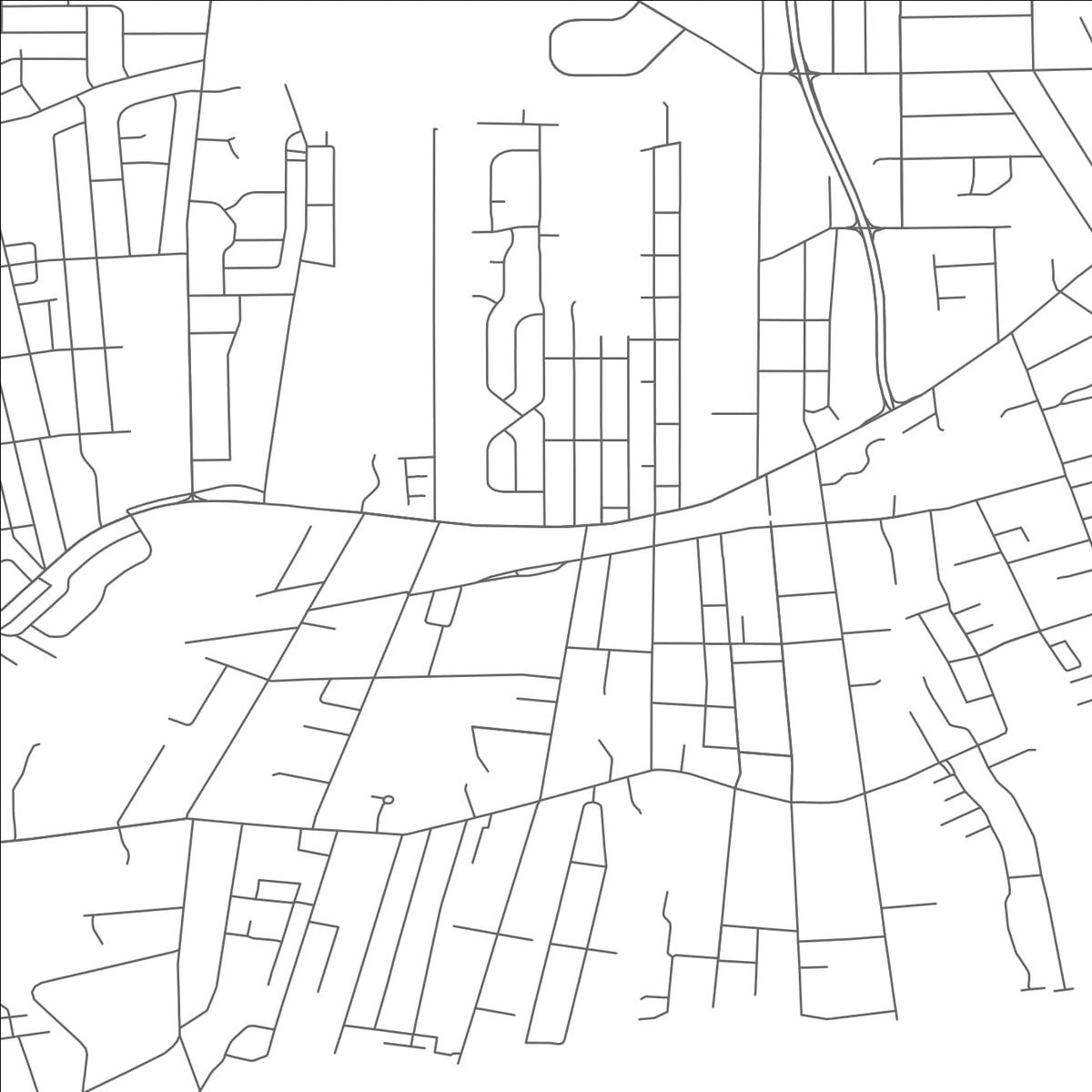 ROAD MAP OF BAYPORT, NEW YORK BY MAPBAKES