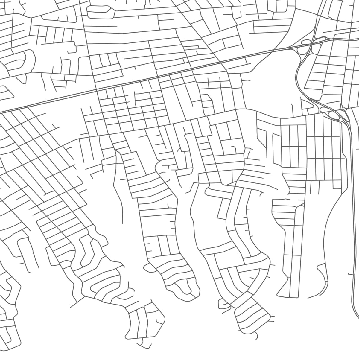 ROAD MAP OF BELLMORE, NEW YORK BY MAPBAKES