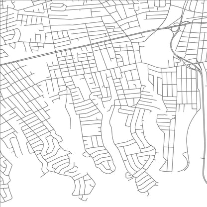 ROAD MAP OF BELLMORE, NEW YORK BY MAPBAKES