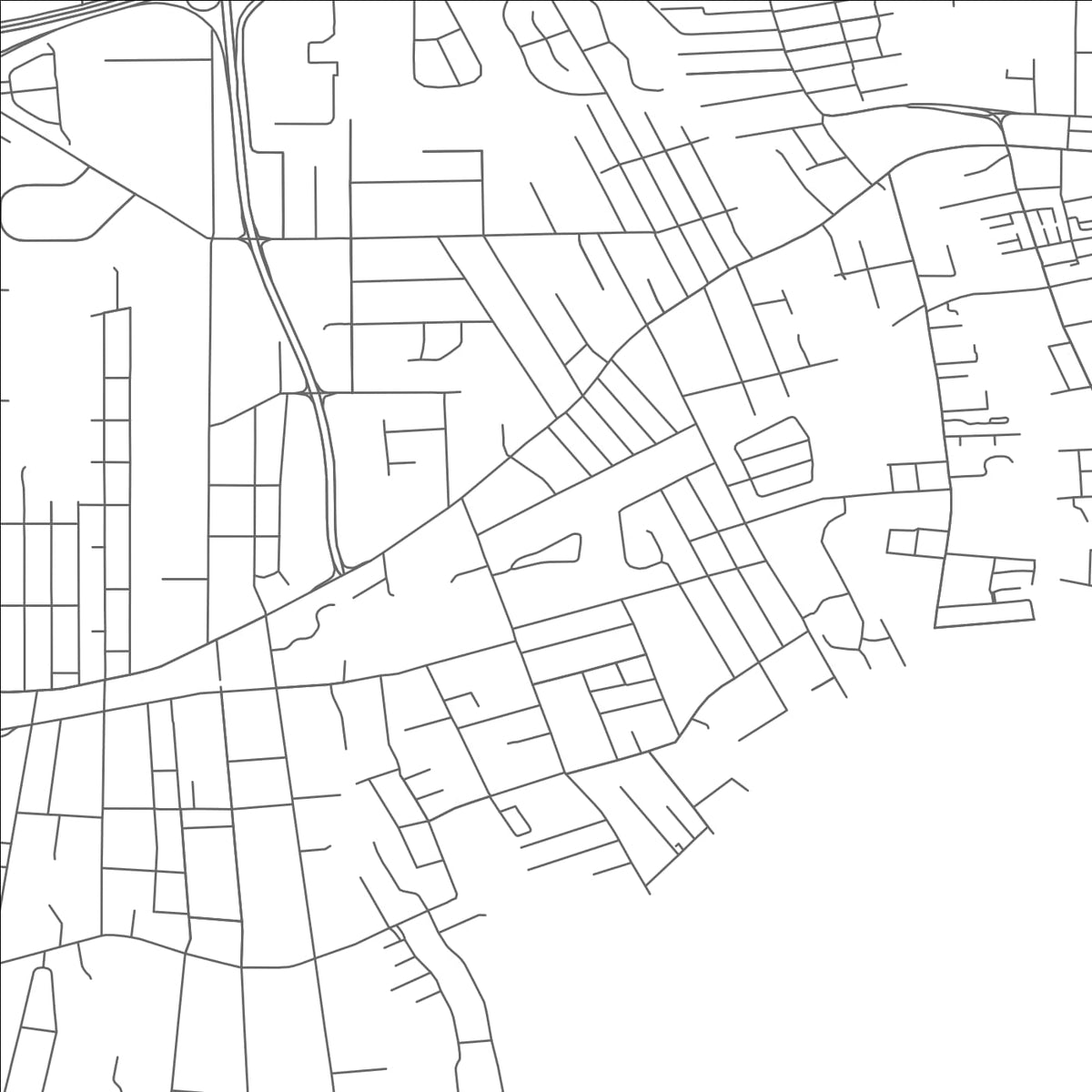 ROAD MAP OF BLUE POINT, NEW YORK BY MAPBAKES