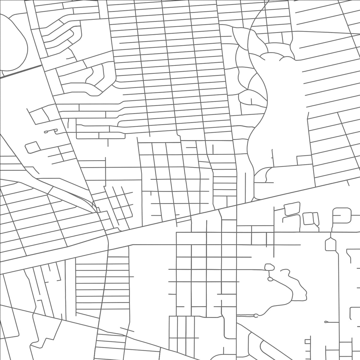 ROAD MAP OF BRENTWOOD, NEW YORK BY MAPBAKES