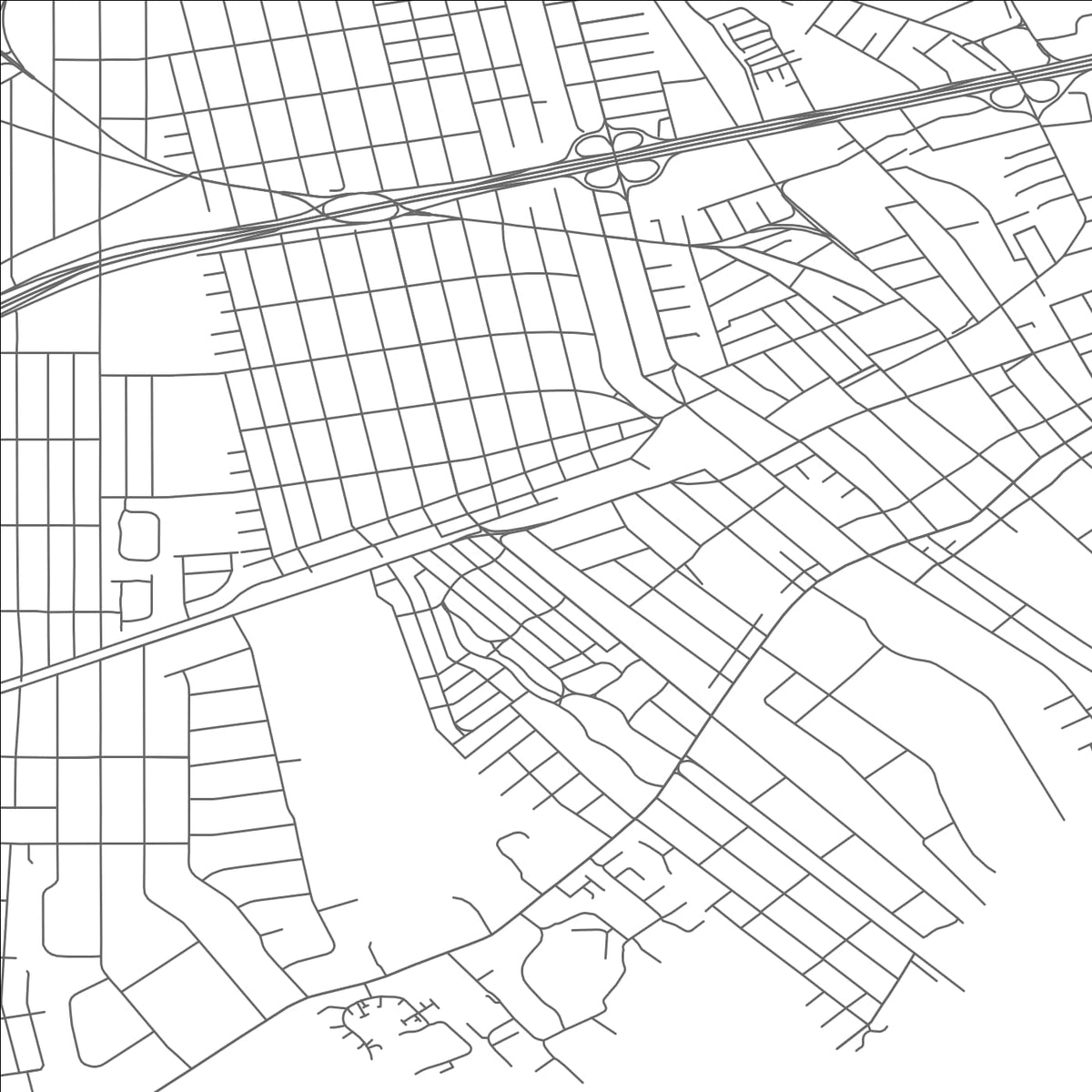 ROAD MAP OF BRIGHTWATERS, NEW YORK BY MAPBAKES