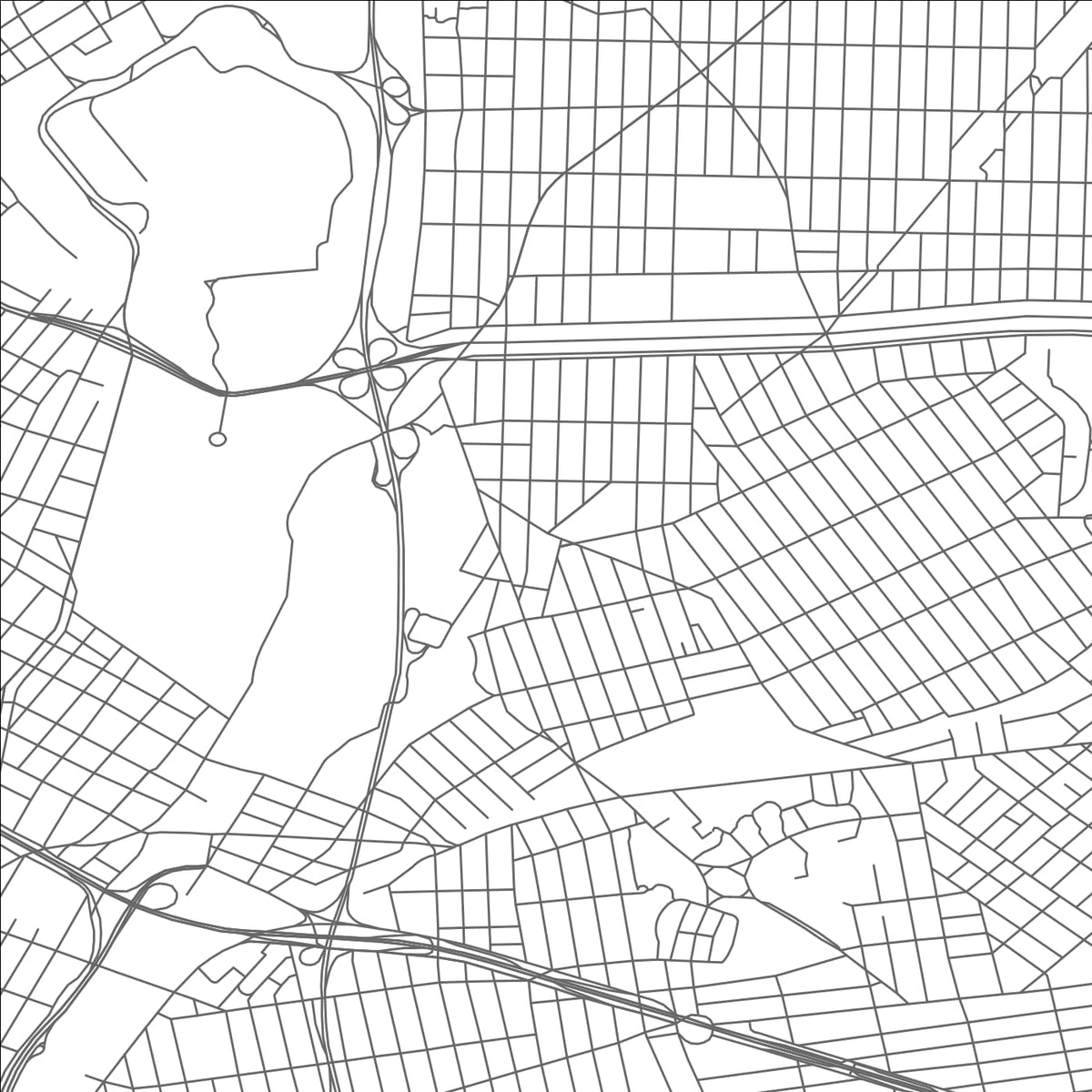 ROAD MAP OF BRONX, NEW YORK BY MAPBAKES
