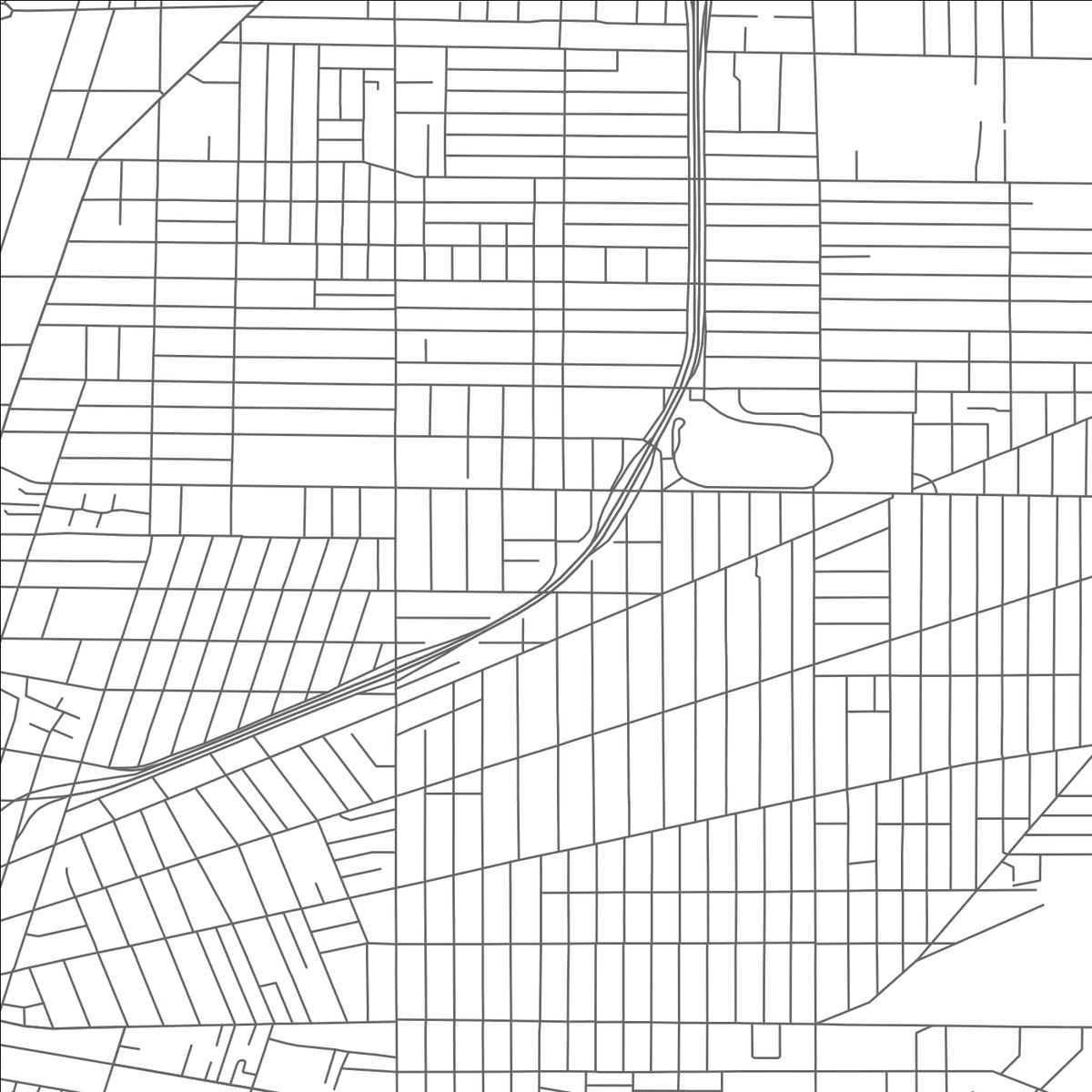 ROAD MAP OF BUFFALO, NEW YORK BY MAPBAKES