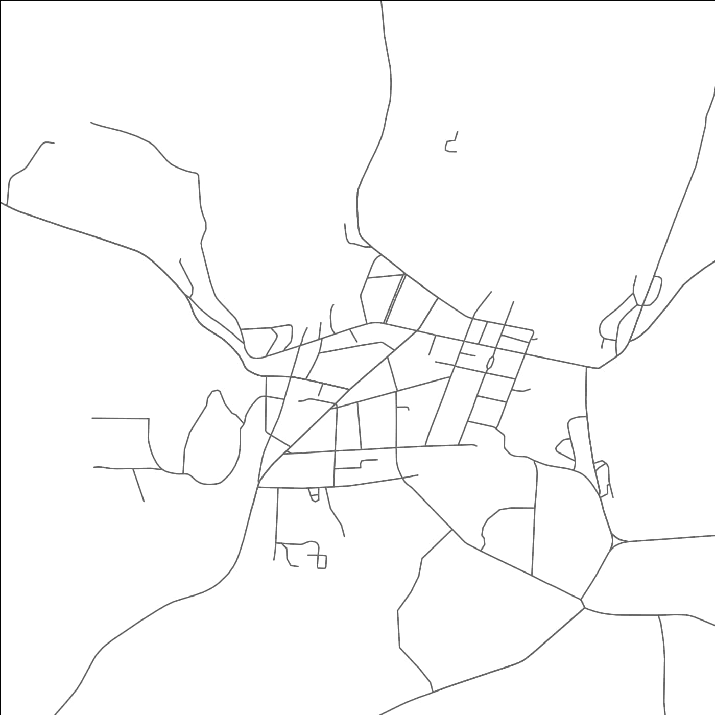 ROAD MAP OF COOPERSTOWN, NEW YORK BY MAPBAKES