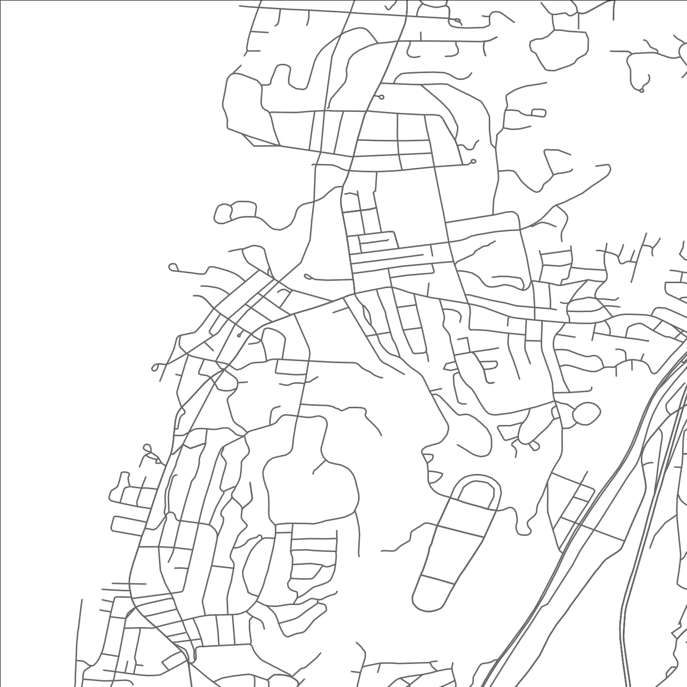 ROAD MAP OF DOBBS FERRY, NEW YORK BY MAPBAKES