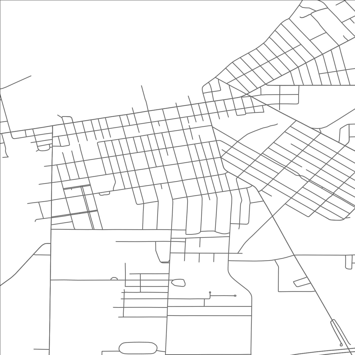 ROAD MAP OF DUNKIRK, NEW YORK BY MAPBAKES