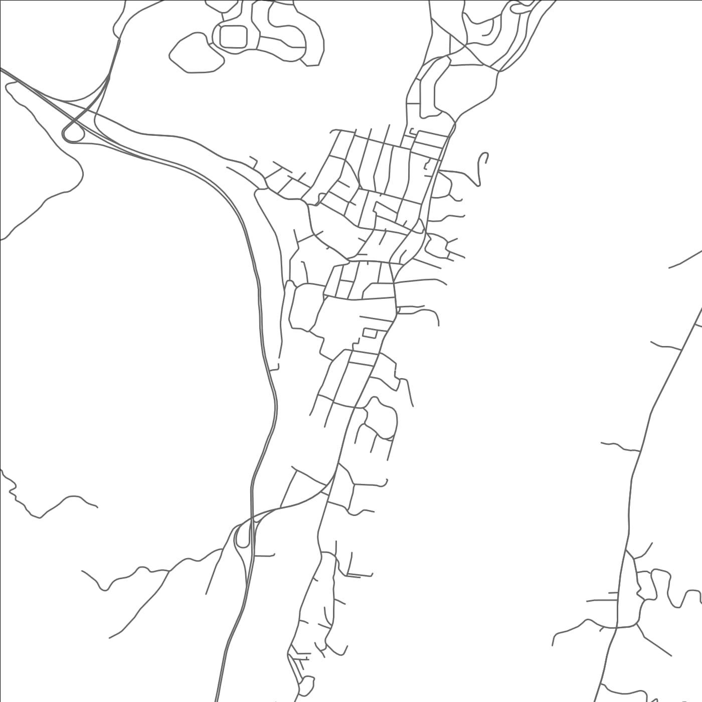 ROAD MAP OF HIGHLAND FALLS, NEW YORK BY MAPBAKES