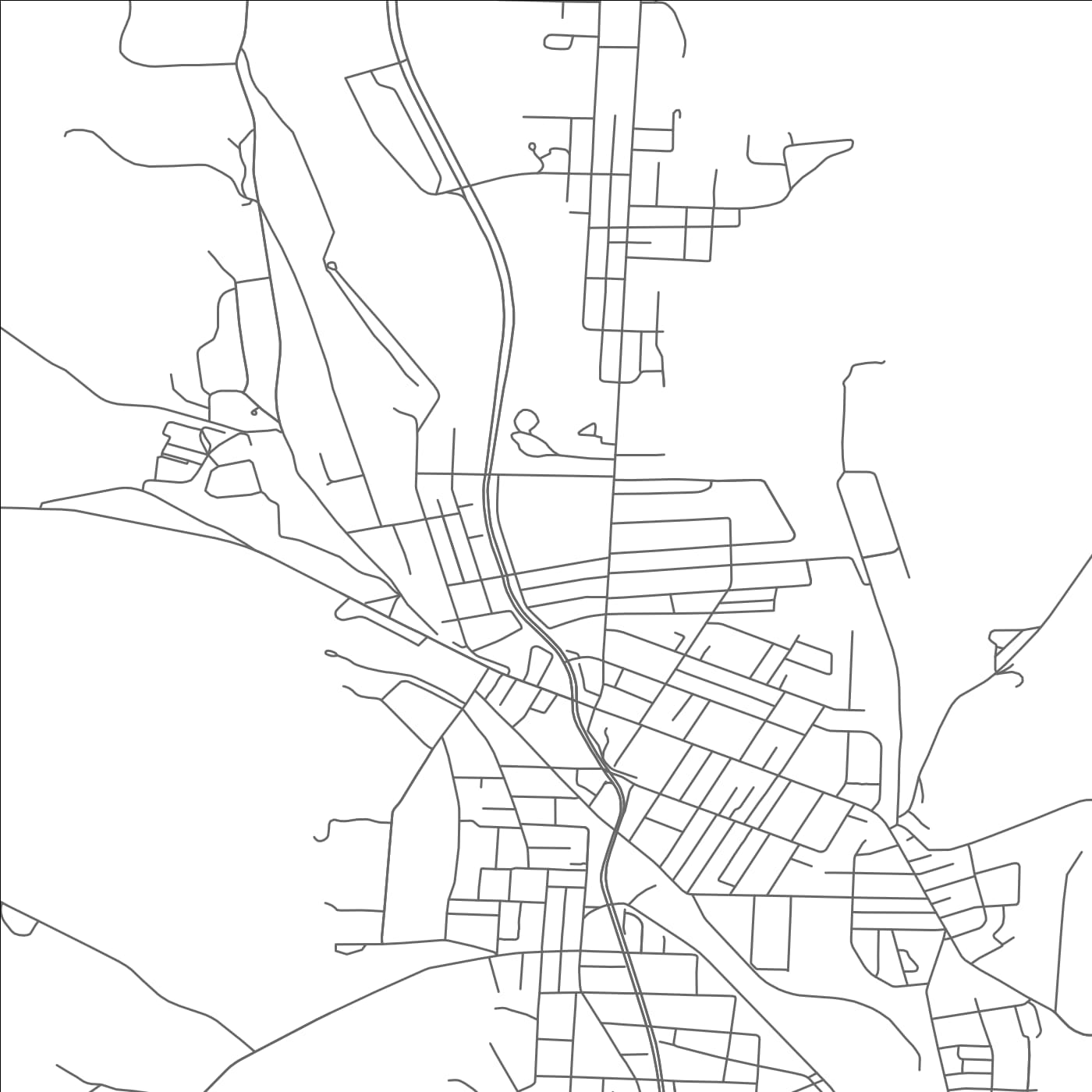 ROAD MAP OF HORNELL, NEW YORK BY MAPBAKES