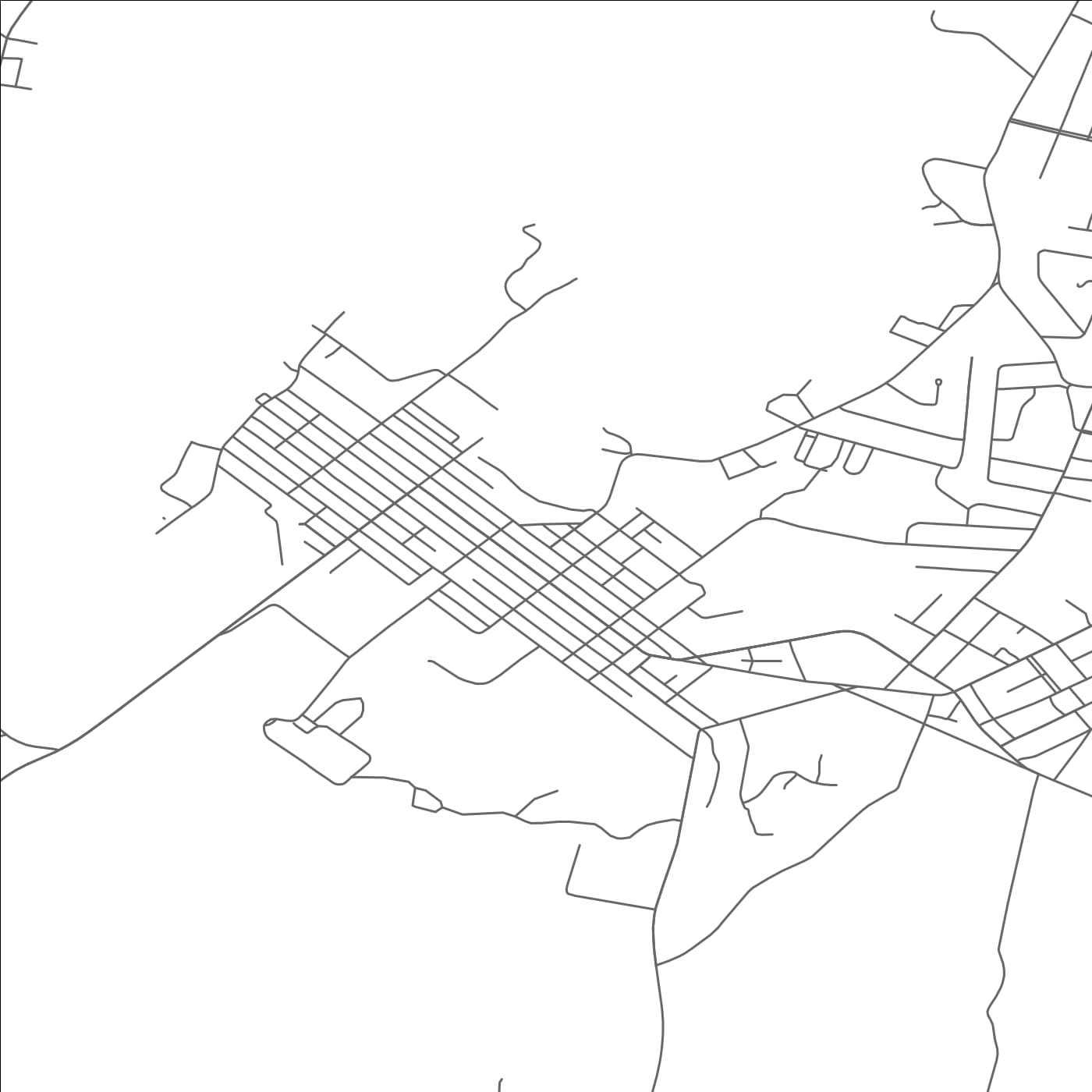 ROAD MAP OF HUDSON, NEW YORK BY MAPBAKES