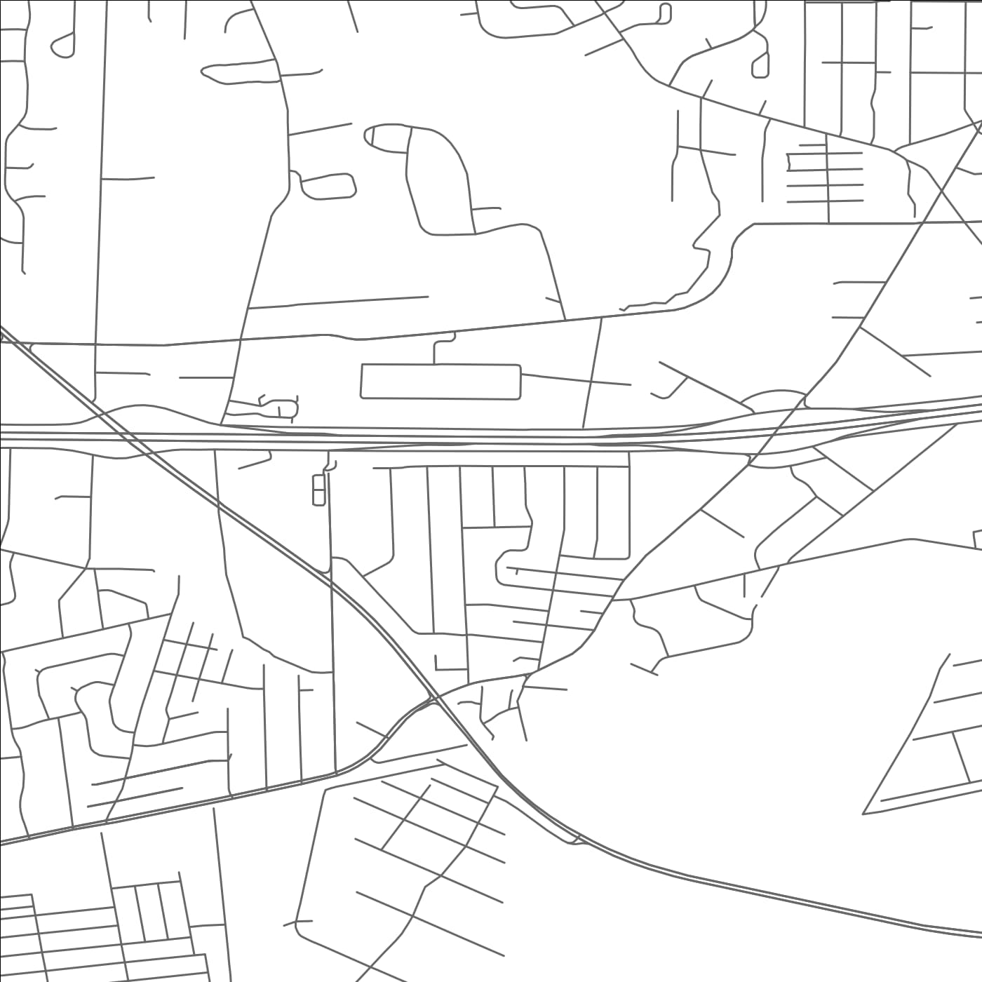 ROAD MAP OF ISLANDIA, NEW YORK BY MAPBAKES