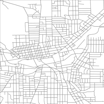 ROAD MAP OF JAMESTOWN, NEW YORK BY MAPBAKES