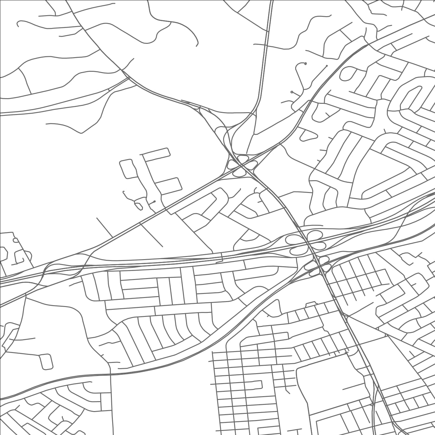 ROAD MAP OF JERICHO, NEW YORK BY MAPBAKES