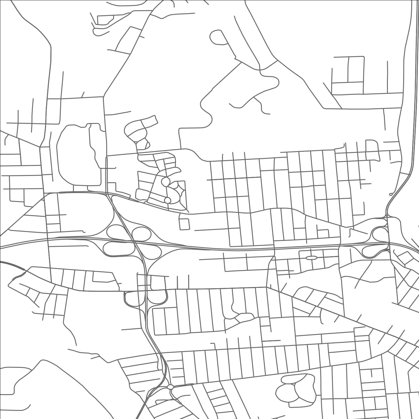 ROAD MAP OF JOHNSON CITY, NEW YORK BY MAPBAKES