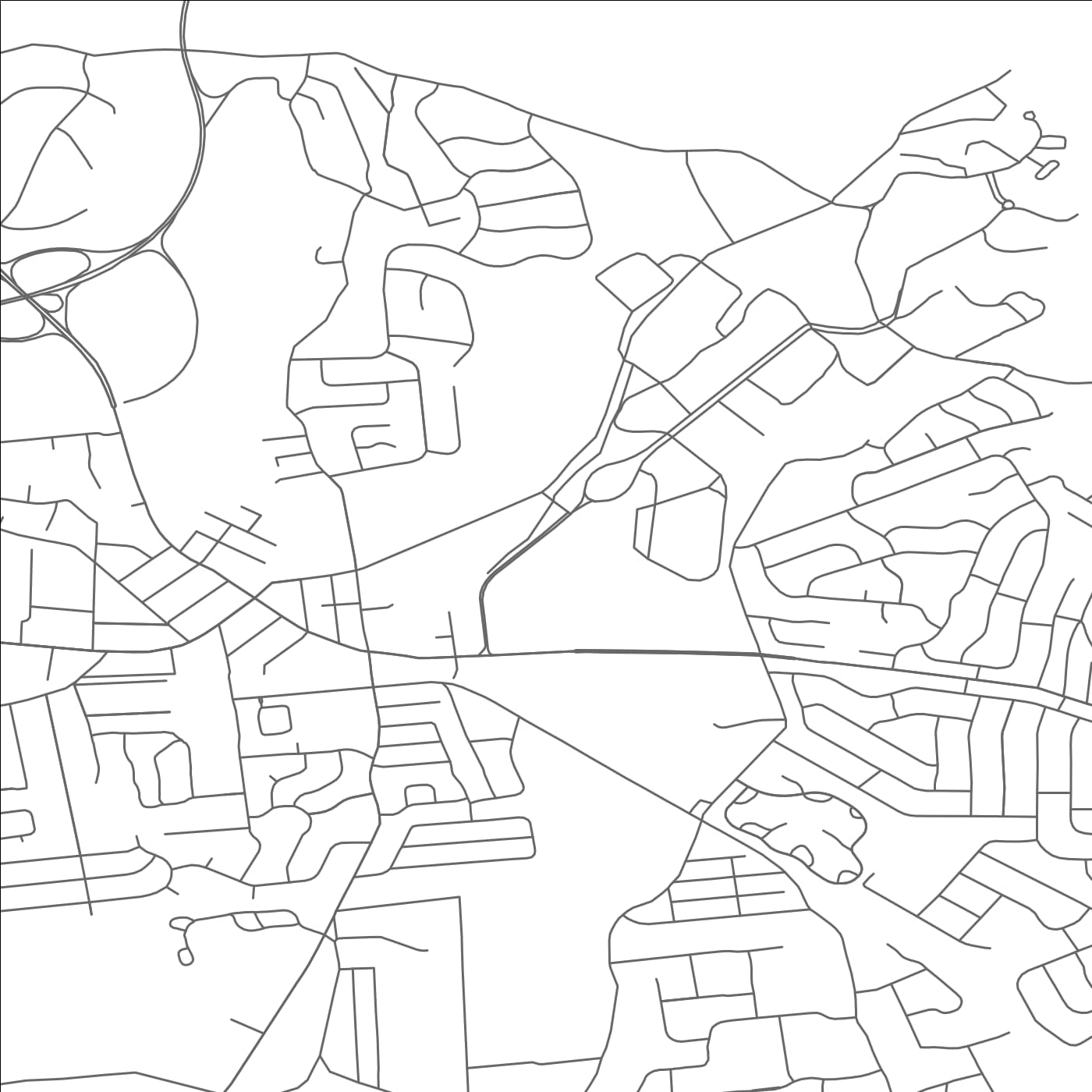 ROAD MAP OF KINGS PARK, NEW YORK BY MAPBAKES