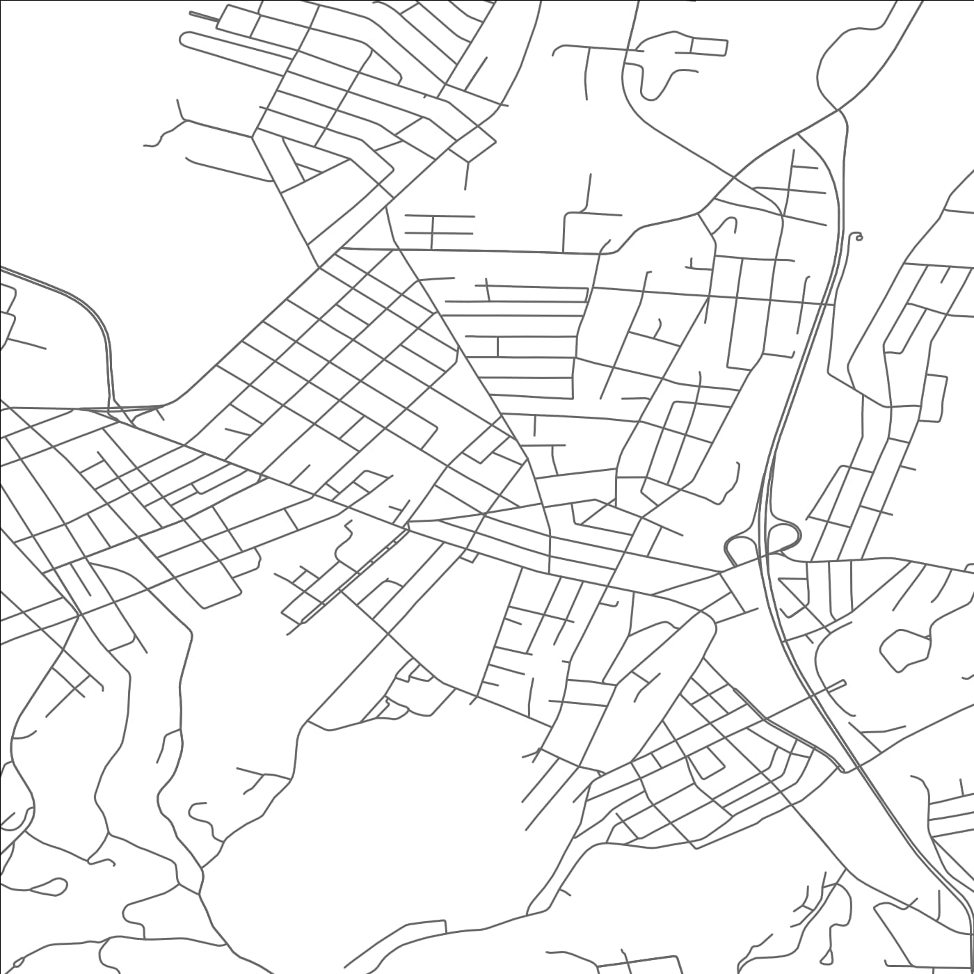 ROAD MAP OF KINGSTON, NEW YORK BY MAPBAKES