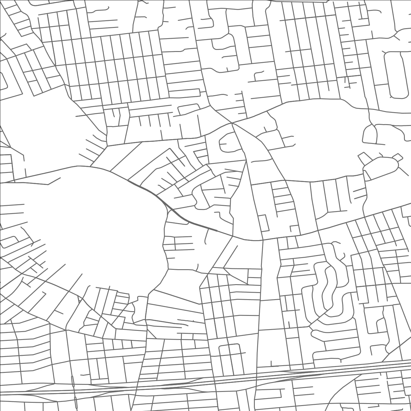 ROAD MAP OF LAKE RONKONKOMA, NEW YORK BY MAPBAKES