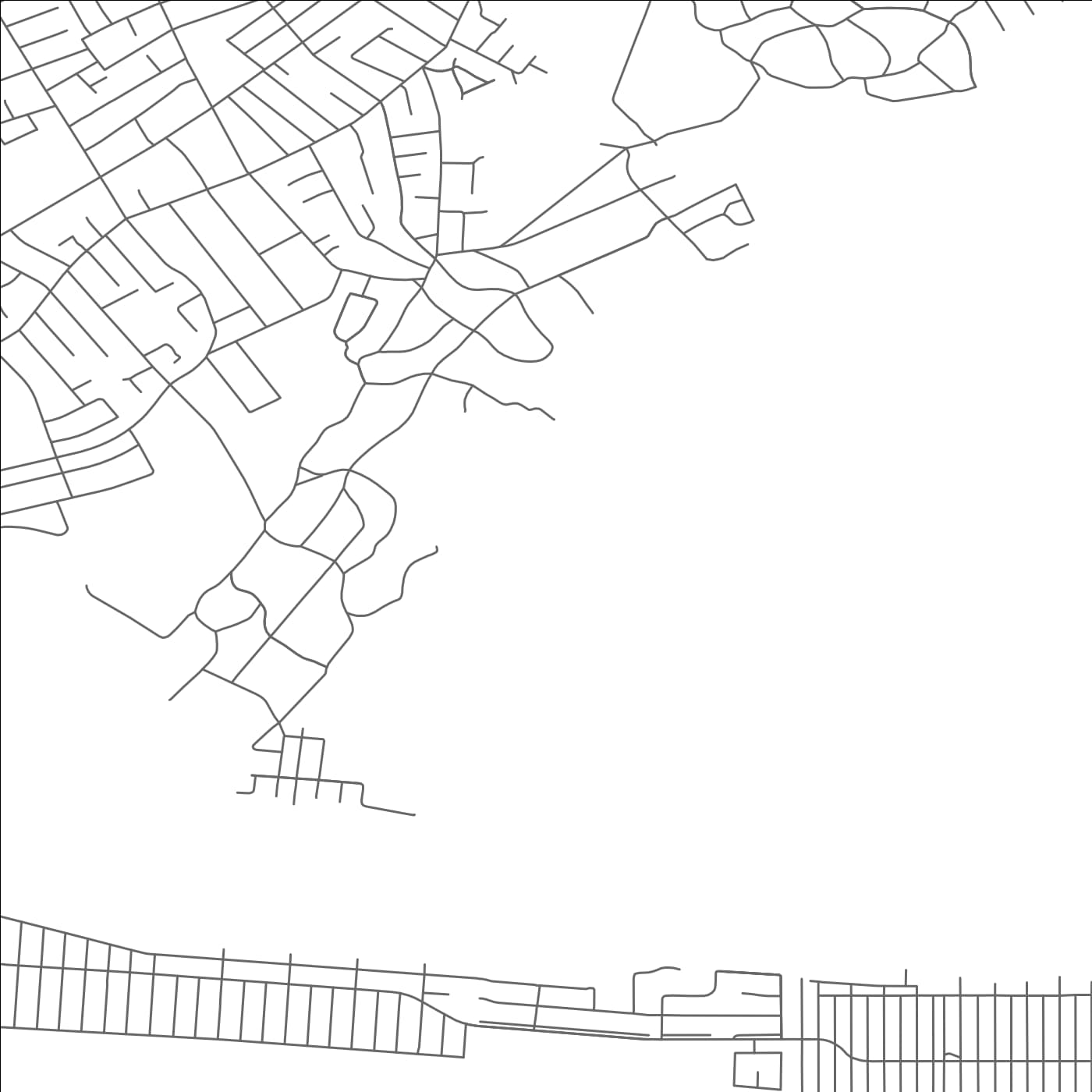 ROAD MAP OF LAWRENCE, NEW YORK BY MAPBAKES