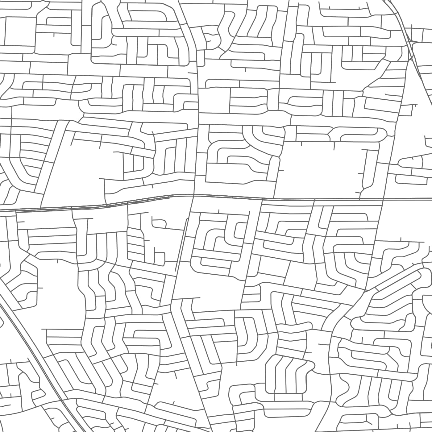 ROAD MAP OF LEVITTOWN, NEW YORK BY MAPBAKES