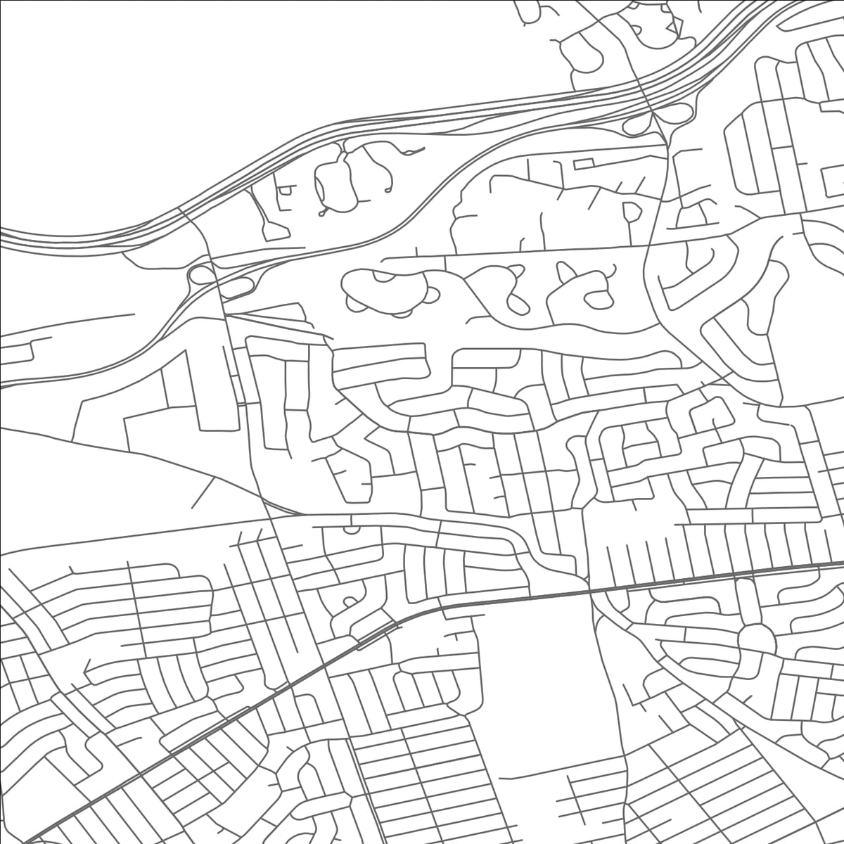 ROAD MAP OF MANHASSET HILLS, NEW YORK BY MAPBAKES