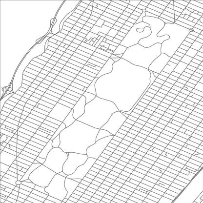 ROAD MAP OF MANHATTAN, NEW YORK BY MAPBAKES