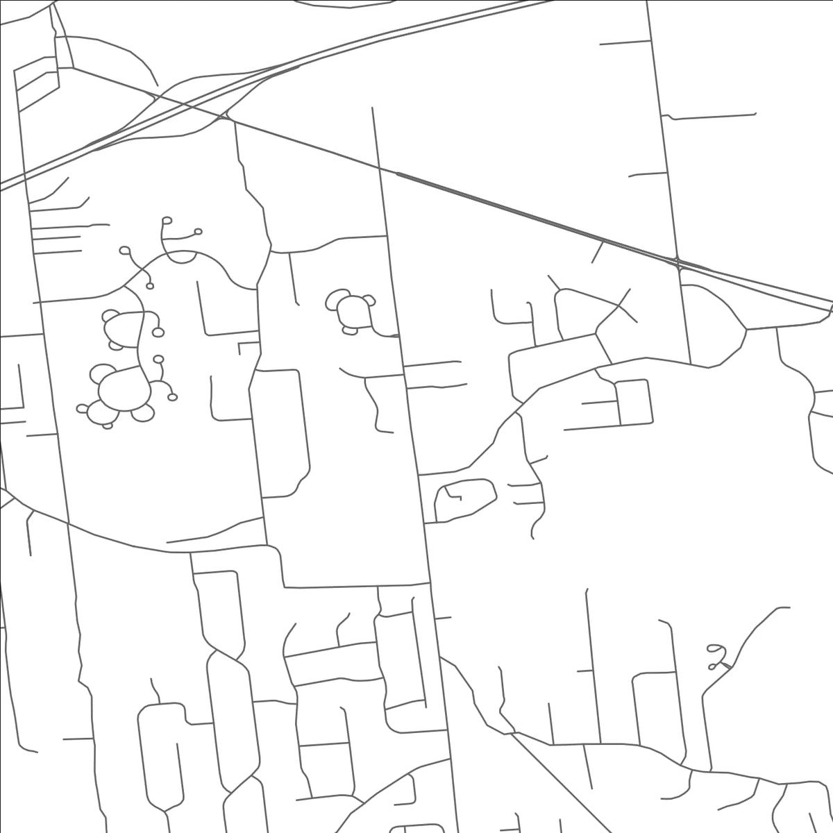 ROAD MAP OF MANORVILLE, NEW YORK BY MAPBAKES