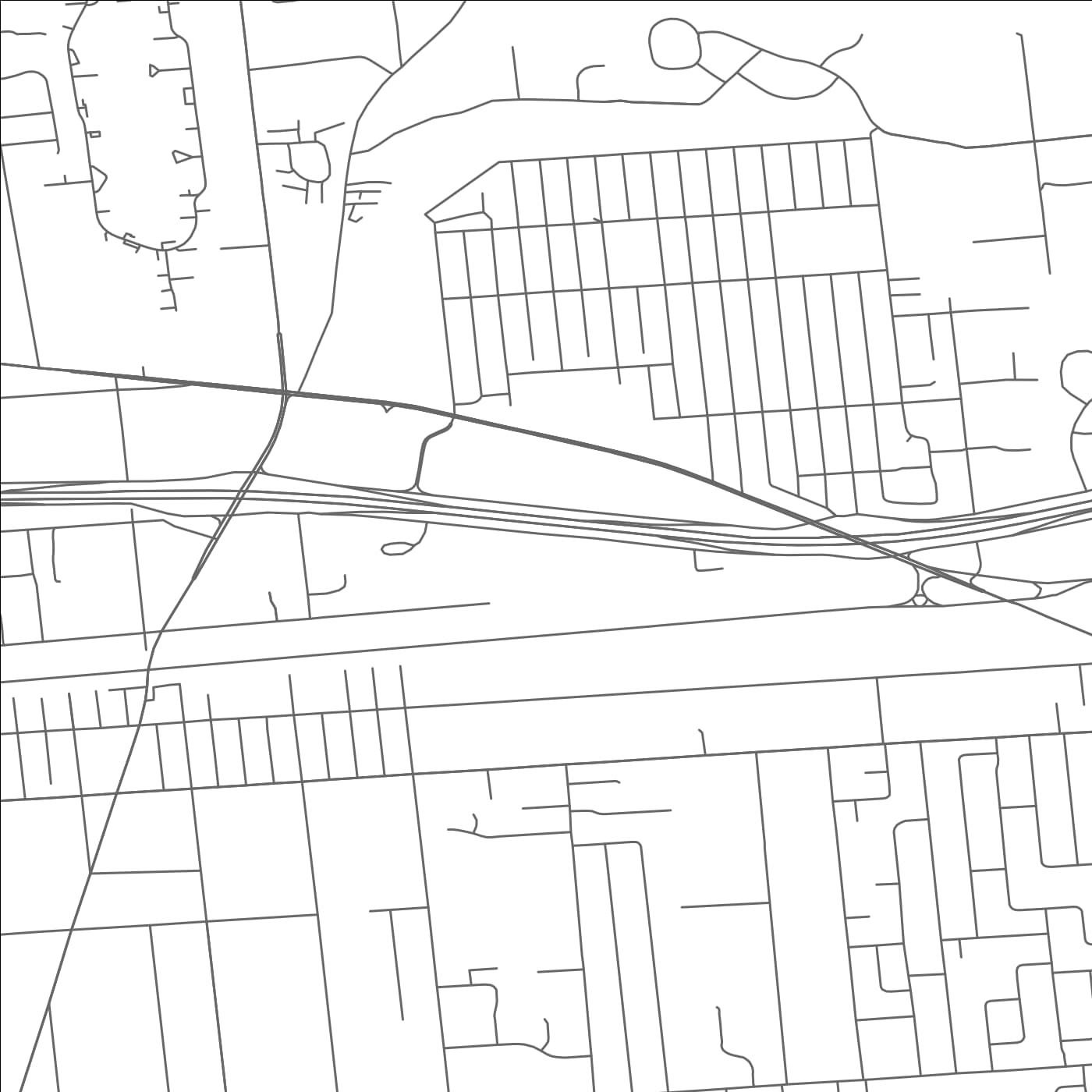 ROAD MAP OF MEDFORD, NEW YORK BY MAPBAKES