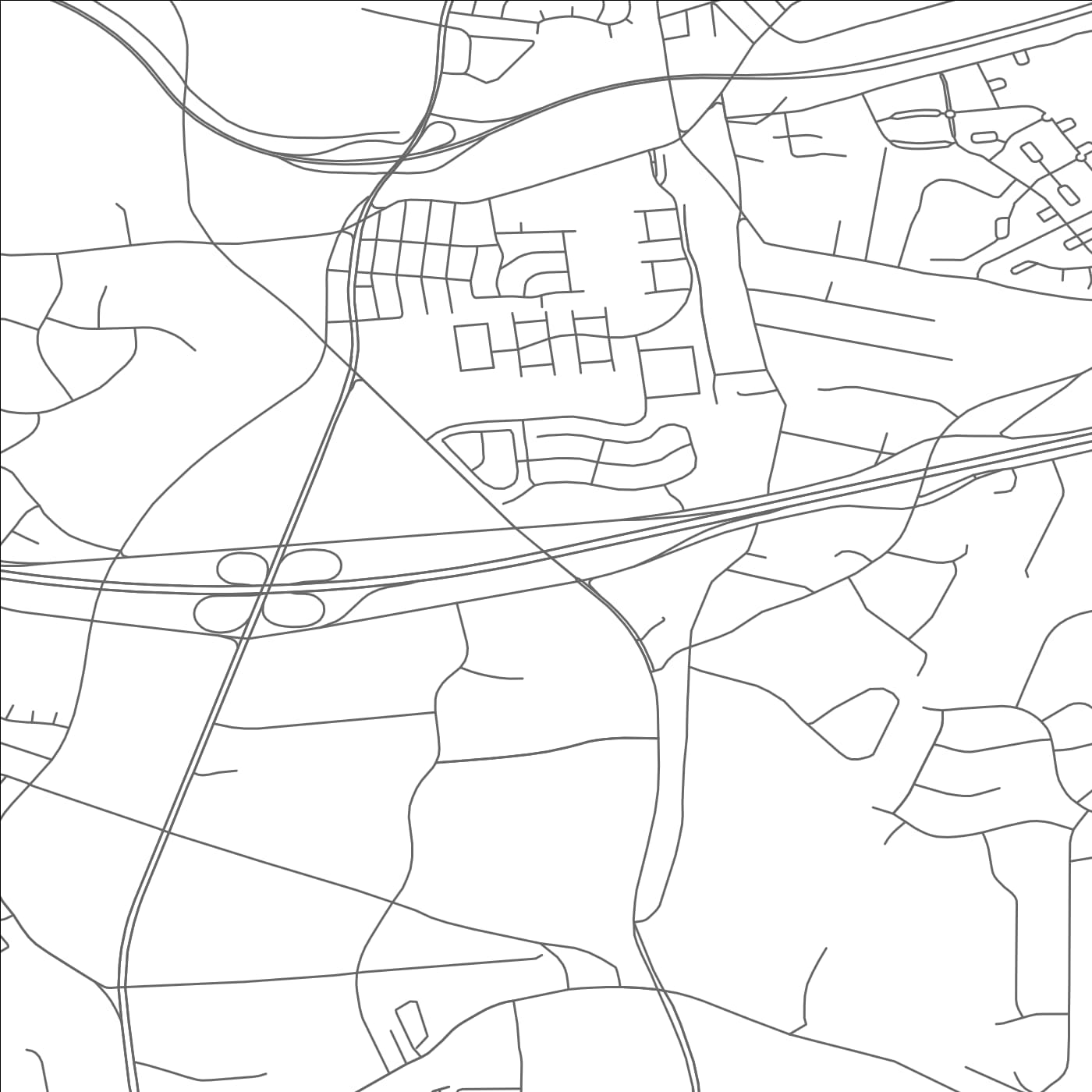 ROAD MAP OF MELVILLE, NEW YORK BY MAPBAKES