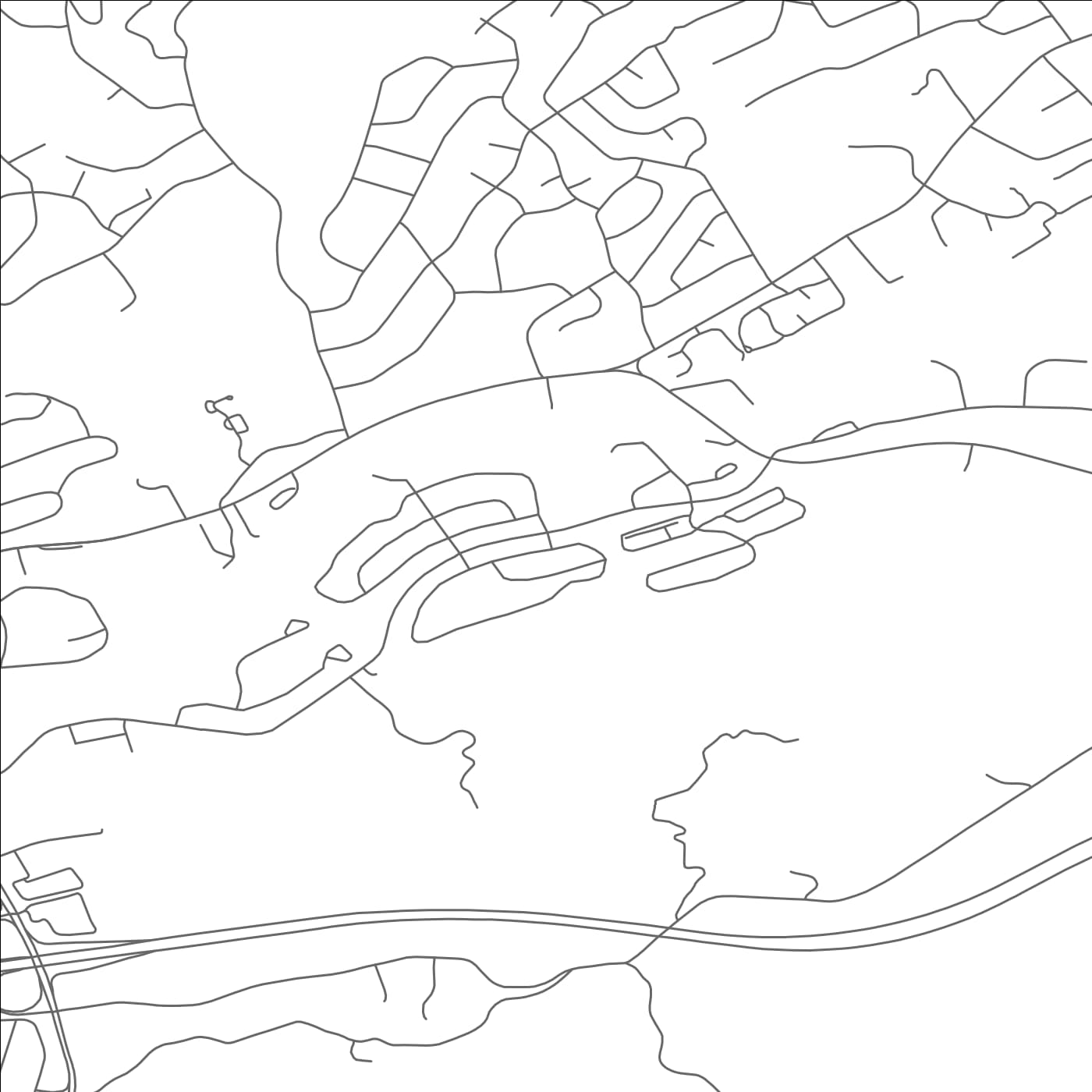 ROAD MAP OF MERRITT PARK, NEW YORK BY MAPBAKES