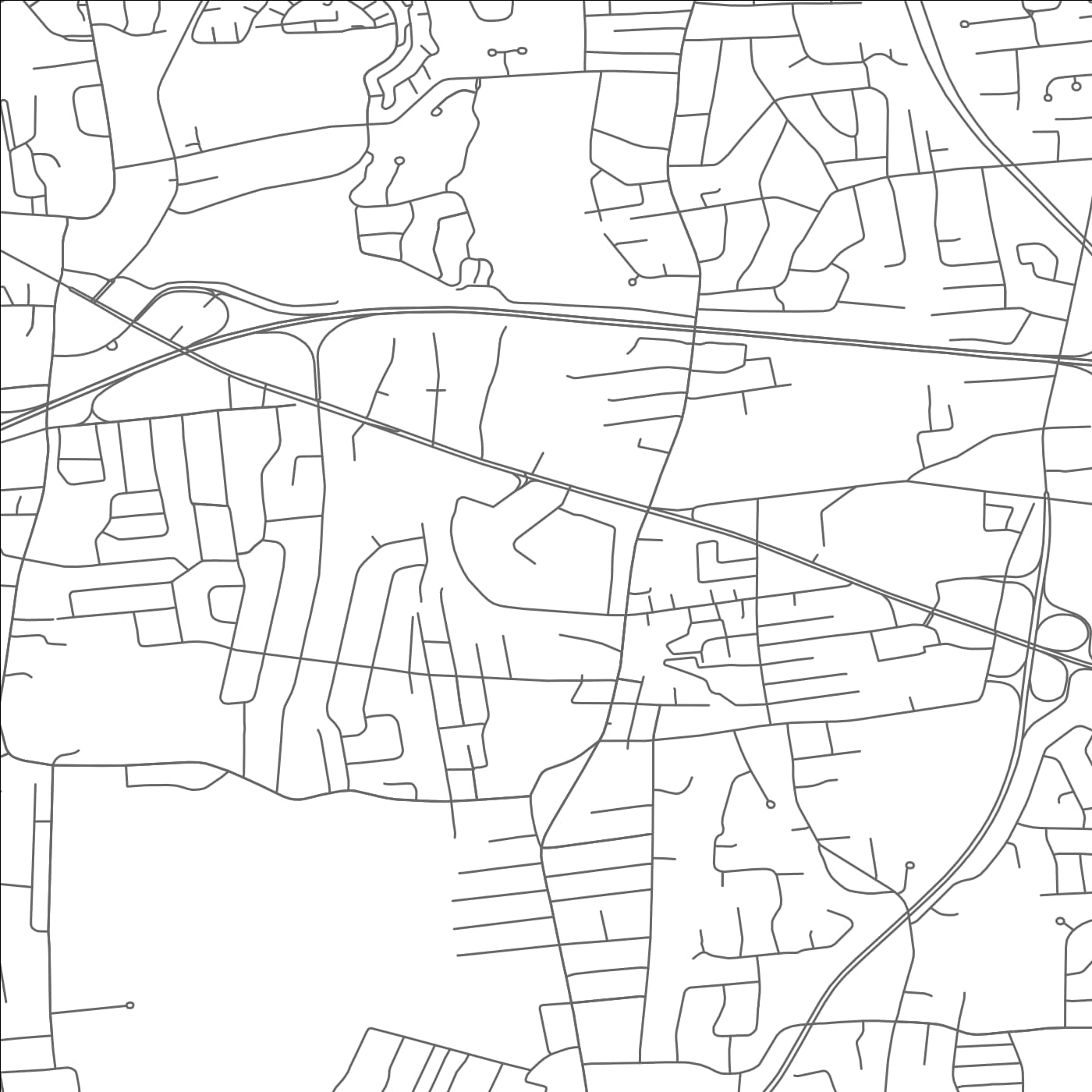 ROAD MAP OF NANUET, NEW YORK BY MAPBAKES