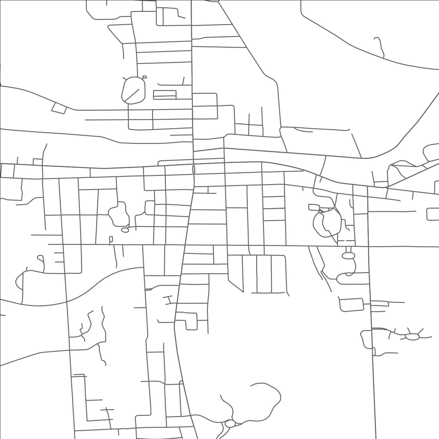 ROAD MAP OF NEWARK, NEW YORK BY MAPBAKES