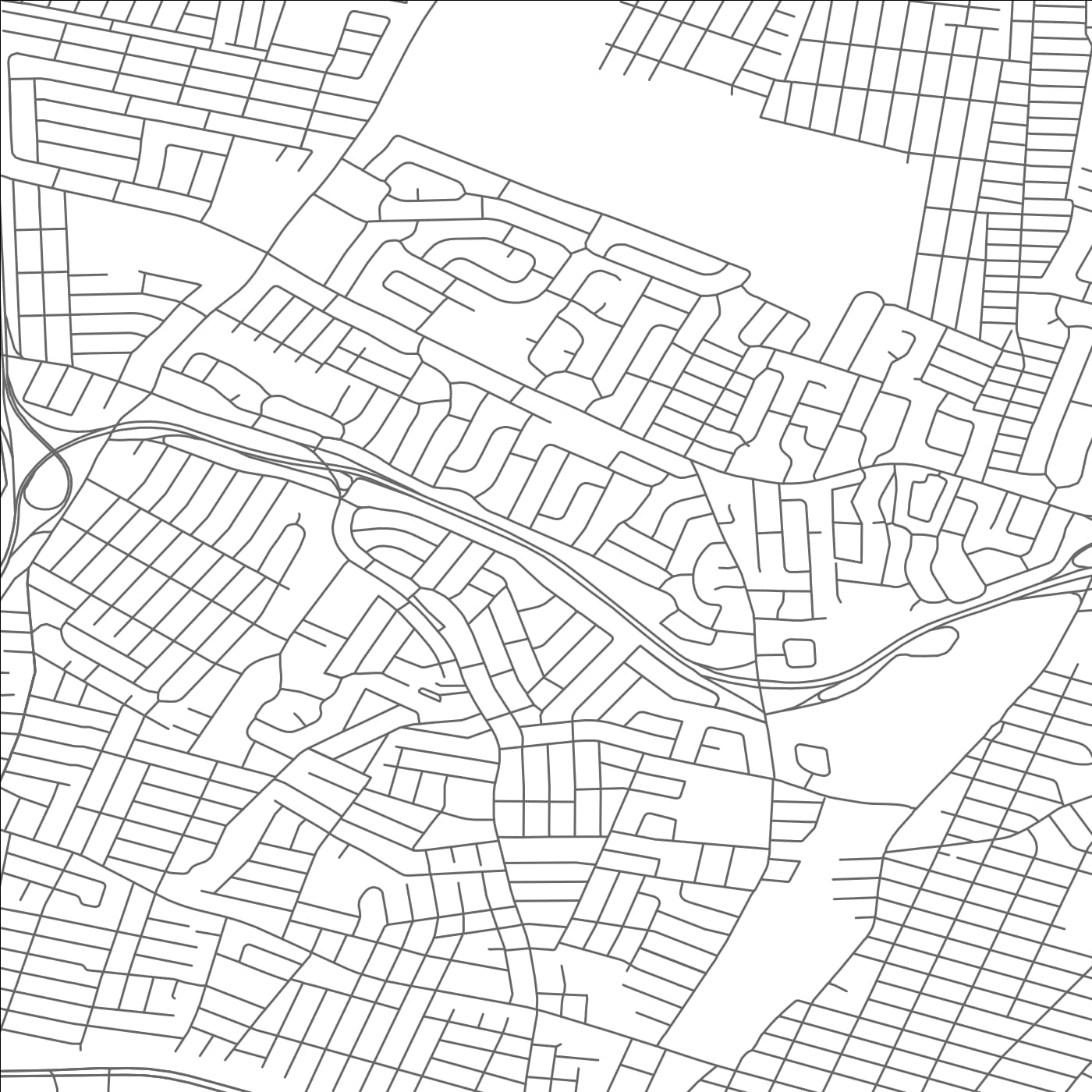 ROAD MAP OF NORTH VALLEY STREAM, NEW YORK BY MAPBAKES