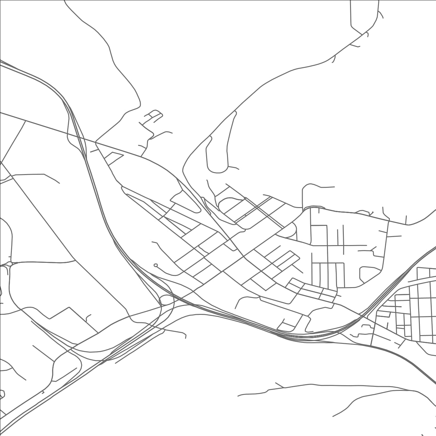 ROAD MAP OF PAINTED POST, NEW YORK BY MAPBAKES