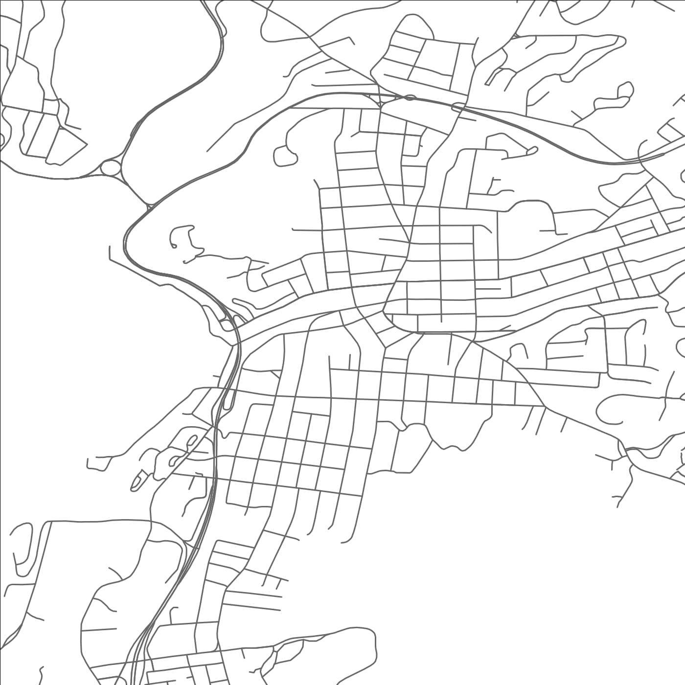 ROAD MAP OF PEEKSKILL, NEW YORK BY MAPBAKES