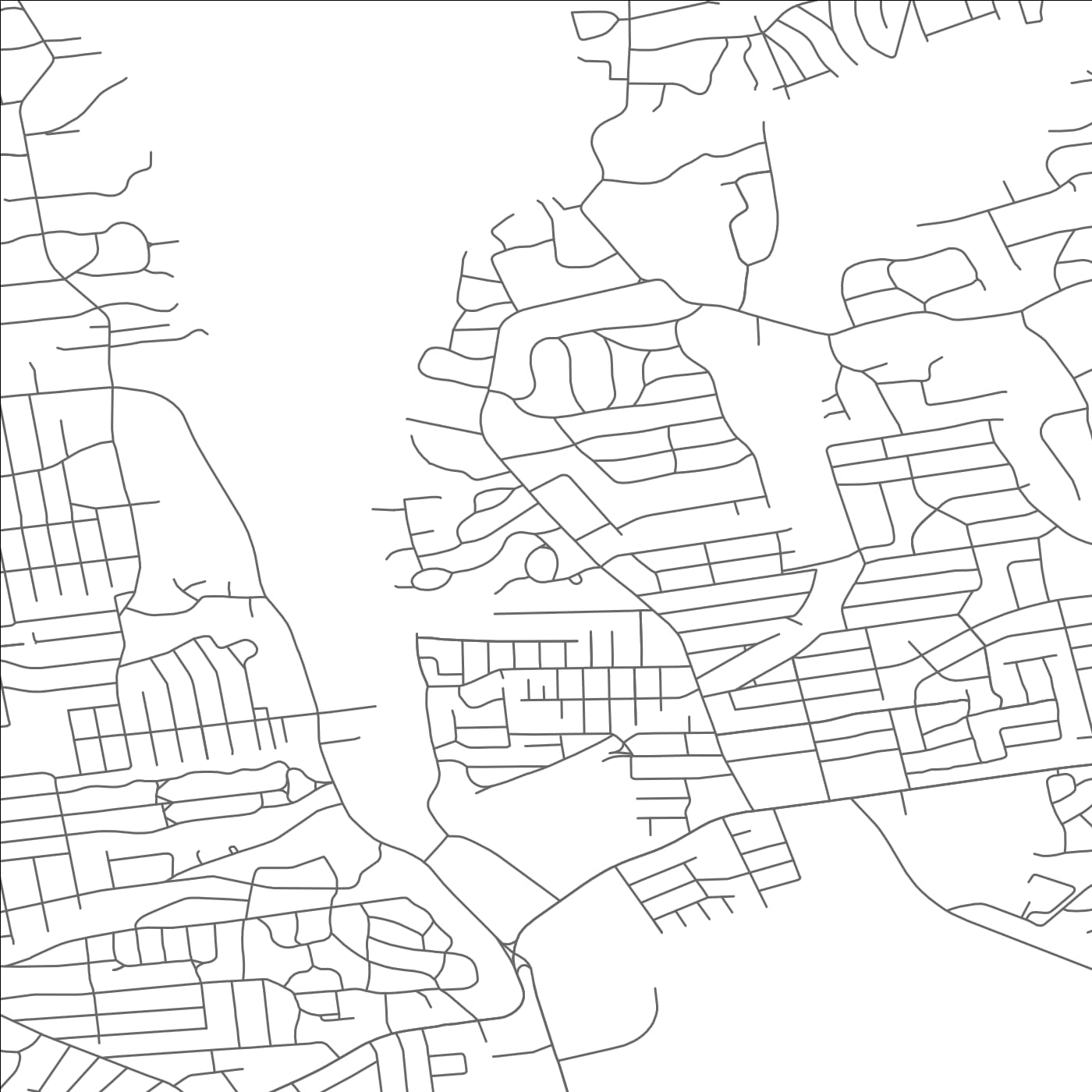 ROAD MAP OF PLANDOME HEIGHTS, NEW YORK BY MAPBAKES