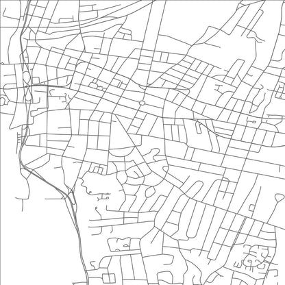 ROAD MAP OF POUGHKEEPSIE, NEW YORK BY MAPBAKES