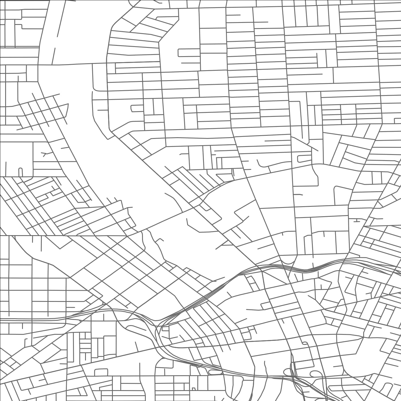 ROAD MAP OF ROCHESTER, NEW YORK BY MAPBAKES