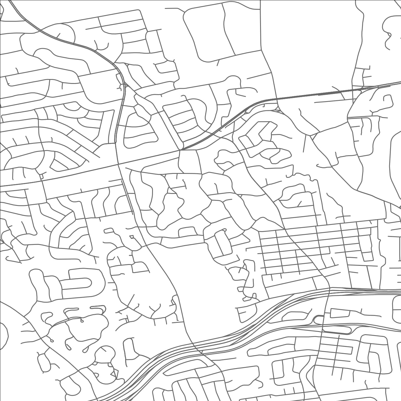 ROAD MAP OF ROSLYN ESTATES, NEW YORK BY MAPBAKES