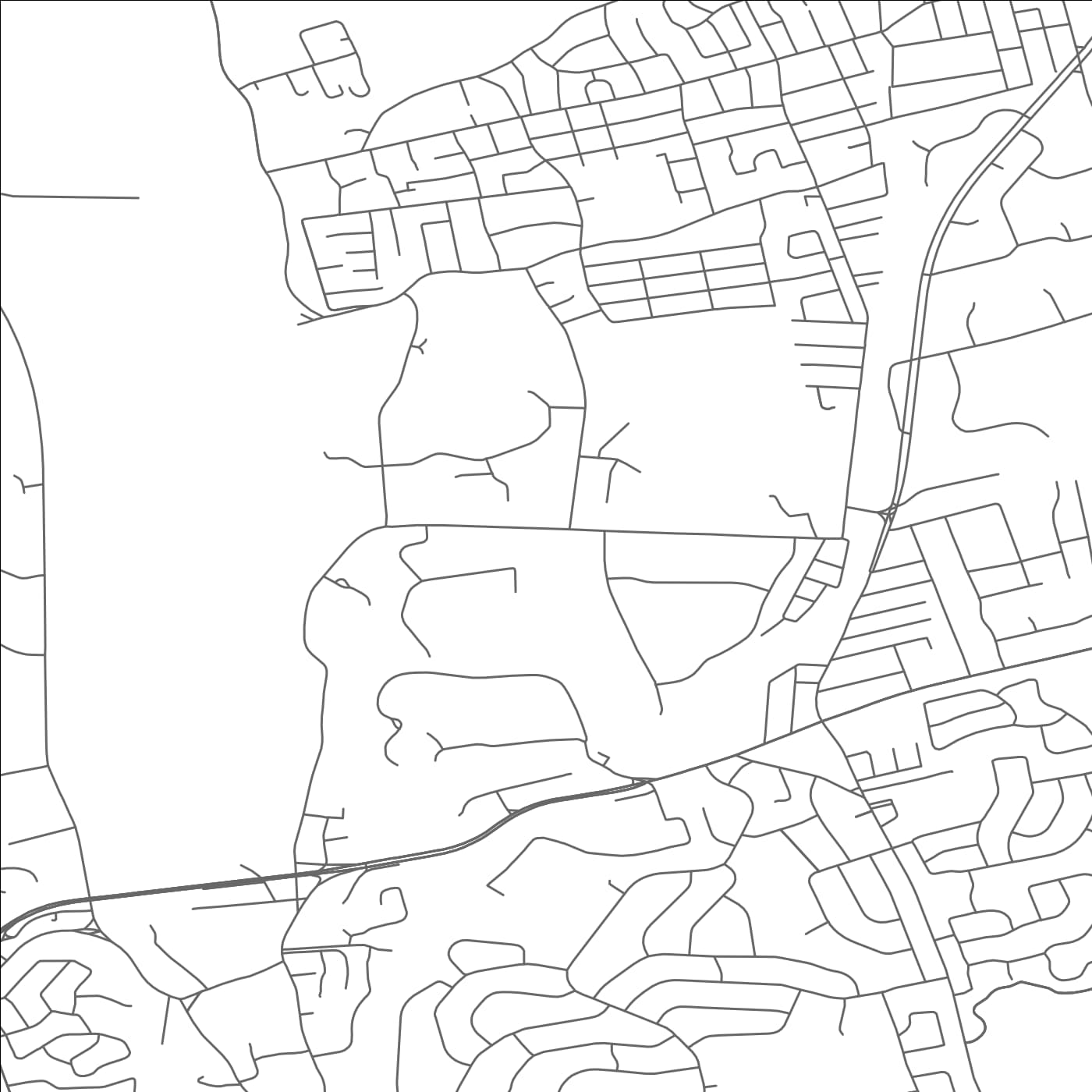 ROAD MAP OF ROSLYN HARBOR, NEW YORK BY MAPBAKES