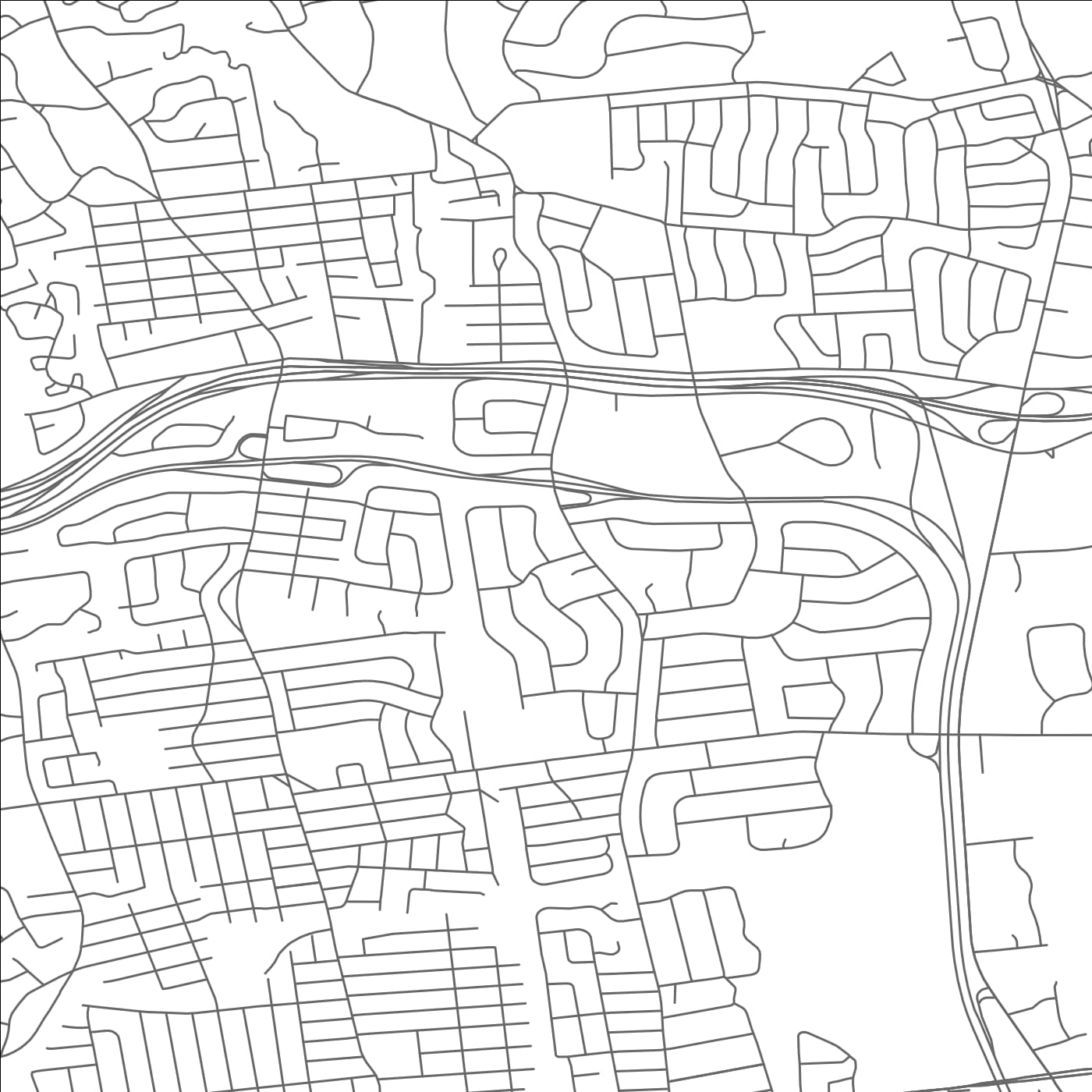 ROAD MAP OF ROSLYN HEIGHTS, NEW YORK BY MAPBAKES