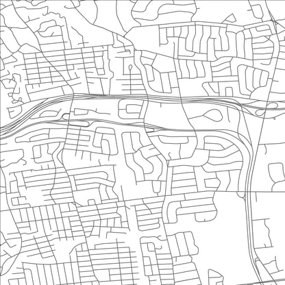 ROAD MAP OF ROSLYN HEIGHTS, NEW YORK BY MAPBAKES