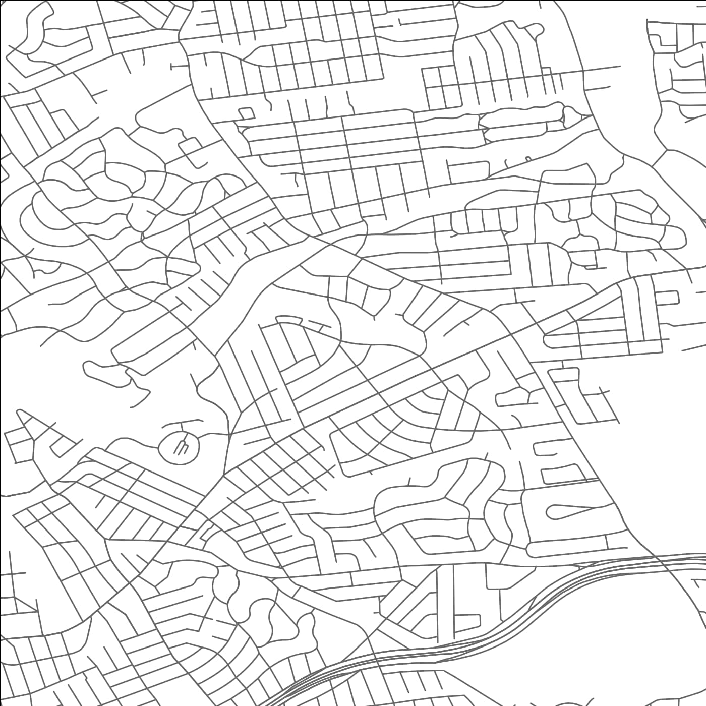 ROAD MAP OF RUSSELL GARDENS, NEW YORK BY MAPBAKES