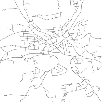 ROAD MAP OF SARANAC LAKE, NEW YORK BY MAPBAKES