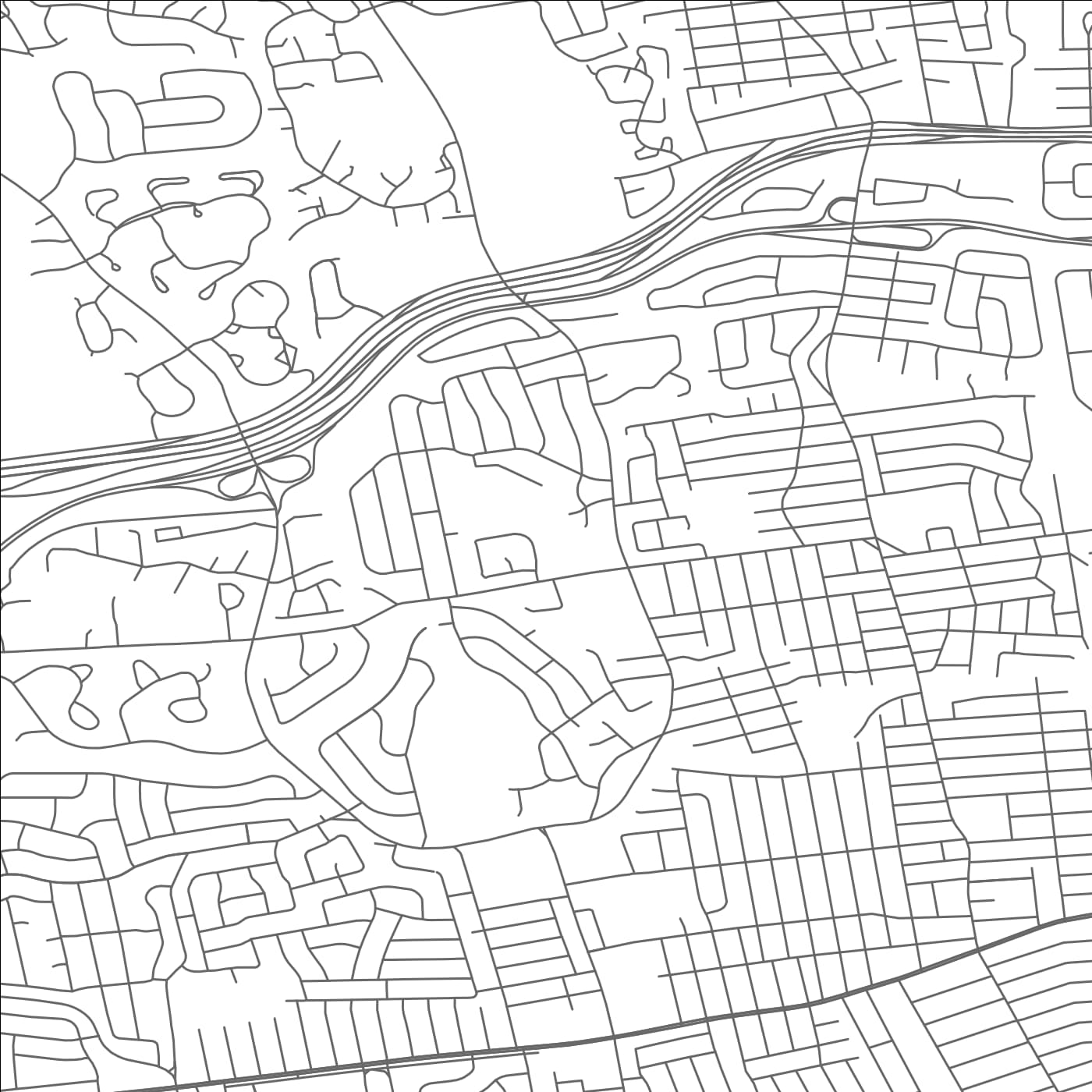 ROAD MAP OF SEARINGTOWN, NEW YORK BY MAPBAKES