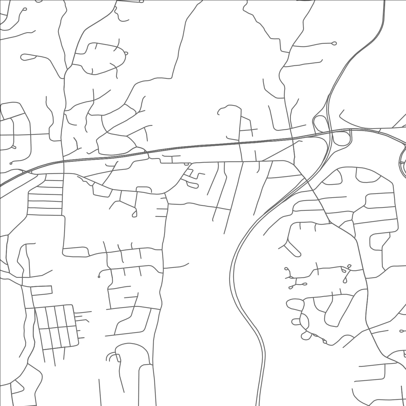 ROAD MAP OF SHRUB OAK, NEW YORK BY MAPBAKES