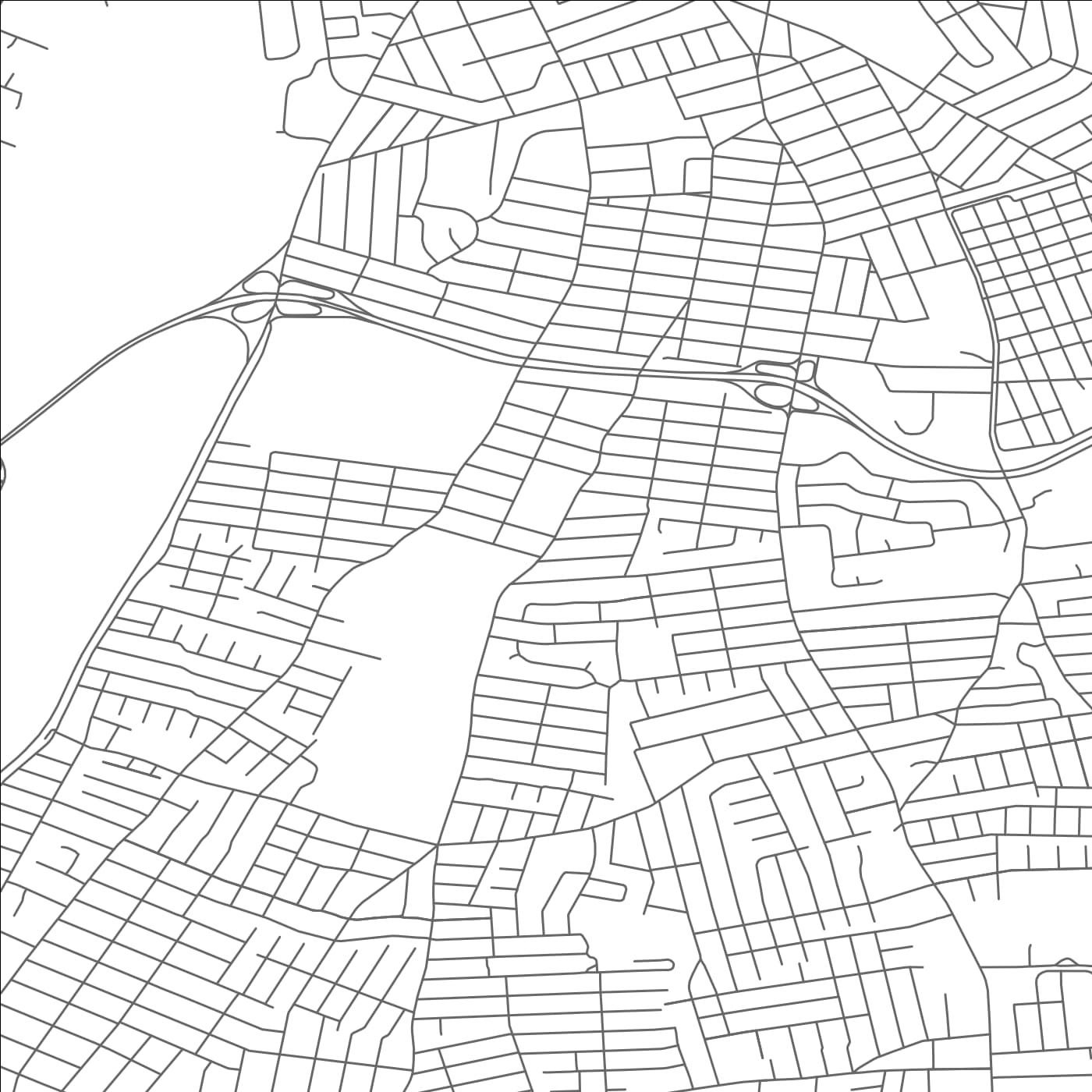 ROAD MAP OF SOUTH HEMPSTEAD, NEW YORK BY MAPBAKES