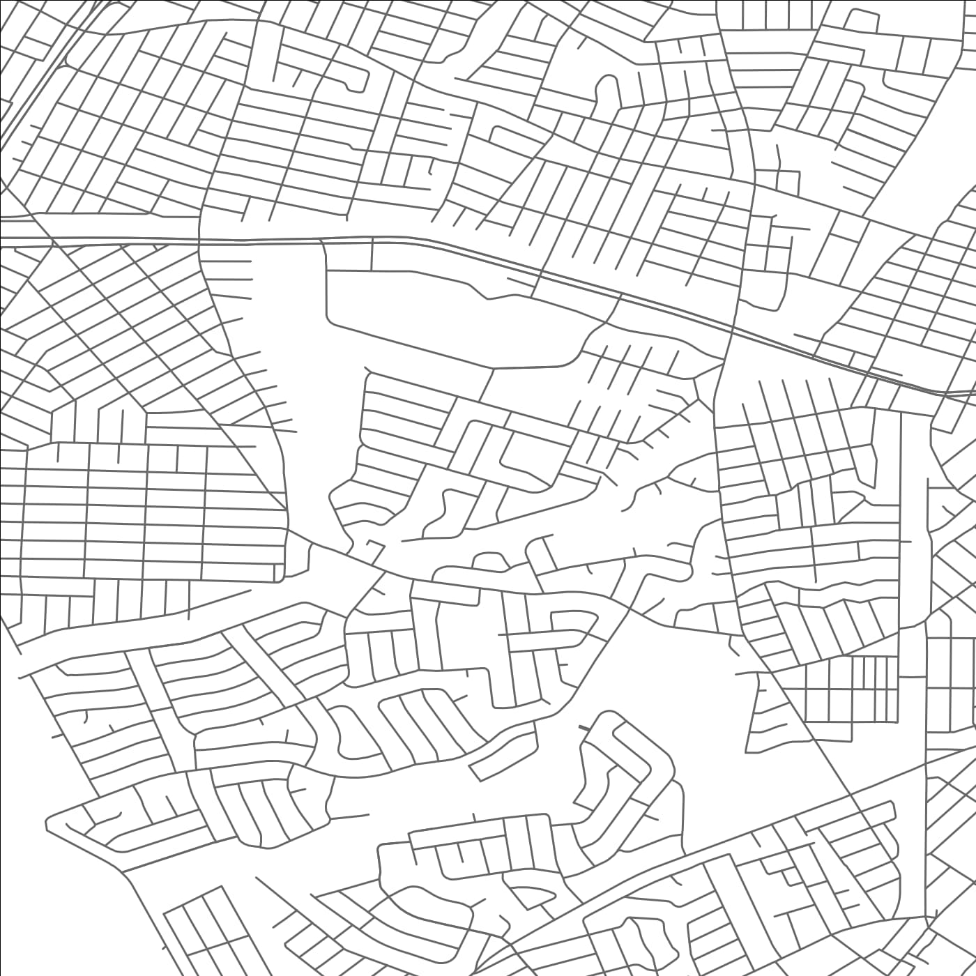 ROAD MAP OF SOUTH VALLEY STREAM, NEW YORK BY MAPBAKES