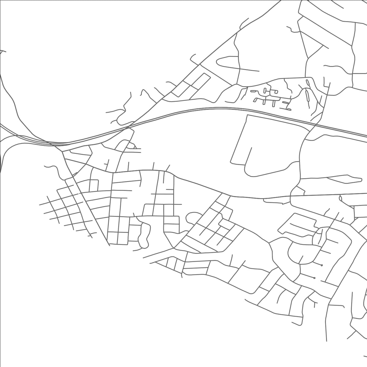 ROAD MAP OF SUFFERN, NEW YORK BY MAPBAKES